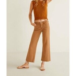 Worn Twice! - MANGO‎  Audrey Wide Cropped Jeans  Women Size 2